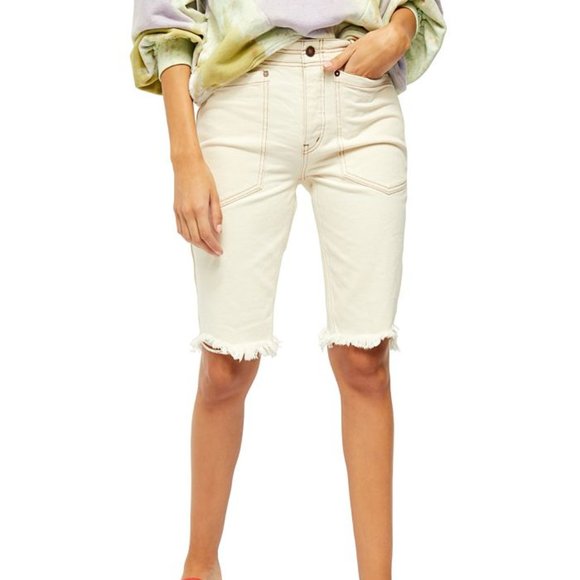 NWT FREE PEOPLE Rebel Rouser Cut Off Shorts - Picture 2 of 12